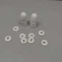 8 Packs White Toilet Bolt Caps 1.44IN Height Round Plastic Push-On Toilet Bowl Bolt Caps Covers Easy Installation Effectively Hides Bathroom Installation Marks