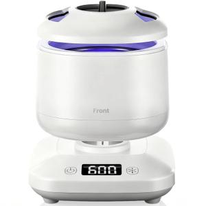 Retainer Cleaner Machine, Jewelry Cleaner Ultrasonic machine for Mouth Guards, Jewelry, Rings, Invisalign Cleaner, Detachable Design with Digital Timer & 4 Cleaning Modes, 2025 (White)