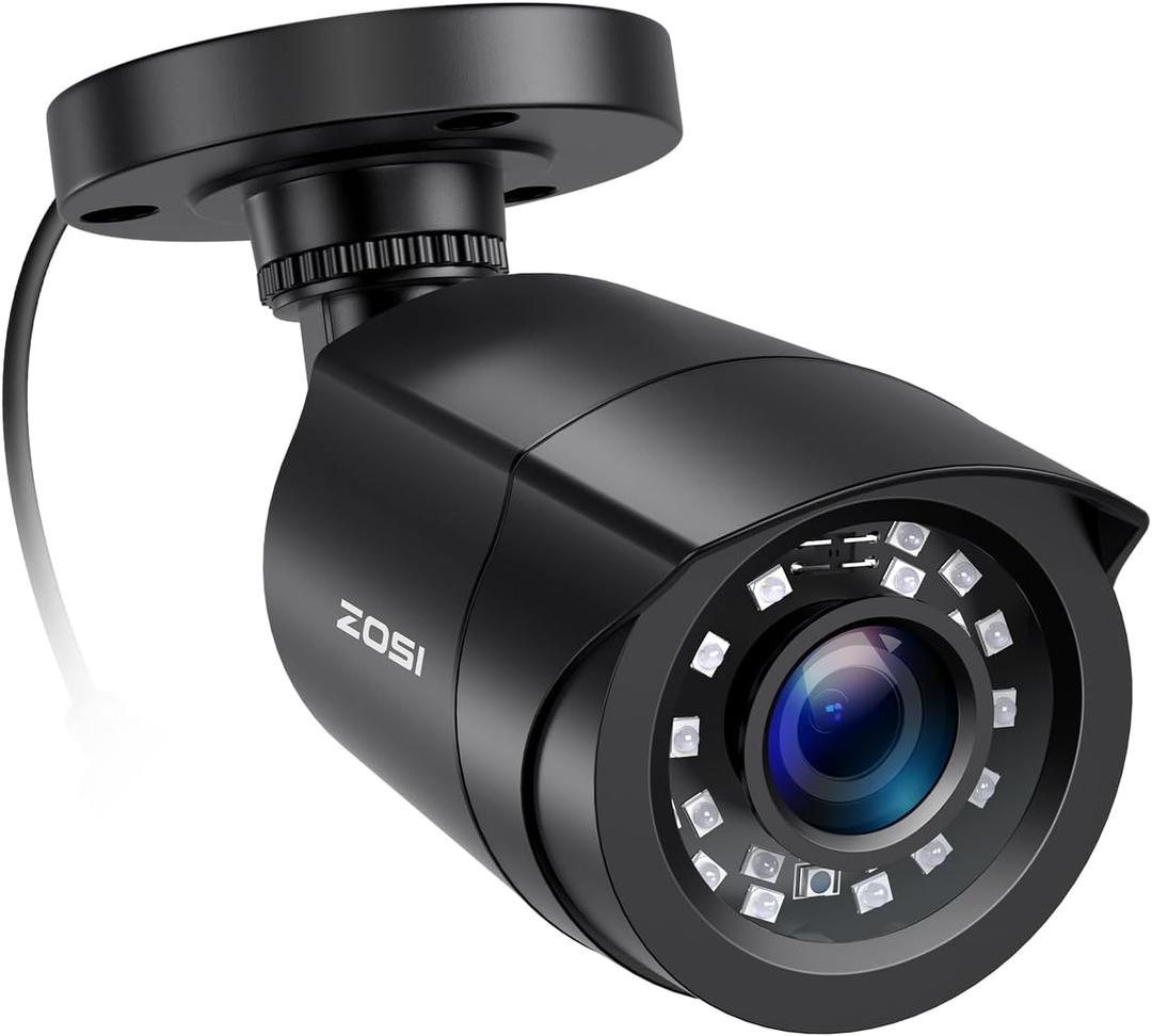 ZOSI 2.0MP 1080p 1920TVL Outdoor Indoor Security Camera,Hybrid 4-in-1 TVI/CVI/AHD/CVBS CCTV Camera,80ft IR Night Vision Weatherproof For 960H,720P,1080P,5MP,4K analog Home Surveillance DVR System