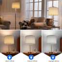 Lamp Shades Set of 2, Drum Lampshade for Table Lamps Floor Lamp, 13" Top X 13" Bottom X 10" High Beige Large Line Fabric Lamp Shades, Easy Assembly Replacement Lampshades
