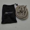 Flow Rope Weighted Fitness Jump Rope for Women Men Workout, Adjustable 1/1.44lb Heavy Rope for Adult Exercise, Mobility & Coordination Training at Home Gym & Outdoors (0.47 in / 1 lb, Gold White Braid)