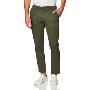 Men's Slim-Fit All-Day Stretch Casual Chino Pant, Olive, 34W x 32L