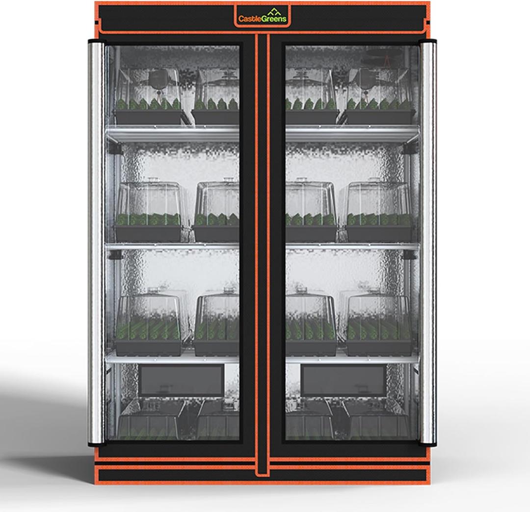 48"x24"x72" Multi-Storey Grow Tent, Extra-Large Observation windows, Heavy-Duty 600D Mylar Plant Tent, Waterproof Growing Tents, Fit in Indoor Planting, Hydroponics, 4-Layers of seedlings