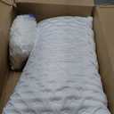 Cooling Side Sleeper Pillow for Neck and Shoulder Pain, Luxury Shredded Memory Foam Curved Bed Pillows for Sleeping Set of 1- Adjustable Queen Size- Washable Cover Crescent White (Queen Size (1 pack))