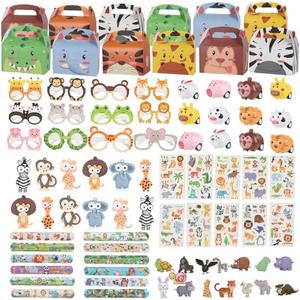 110 Pcs Jungle Safari Party Favors,Animal Theme Party Surprised kit,Wildlife Gift Party Birthday Decorations,Safari Gifts Bags Fillers Stuffers,Birthday Gifts For Boys and Girls