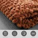Jean Pierre New York 100% Chenille Cotton Skid Resistant Plush Bath Mat - 17"x24" Bathroom Rug - Burnt Orange