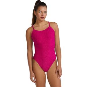 TYR Women's Lapped Durafast Elite Cutoutfit One Piece Swimsuit (36, Magenta)