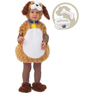 Spooktacular Creations Halloween Puppy Costume for Kids, Toddler Puppy Costume for Baby Halloween Animal Dress Up Party (Small (5-7Y))