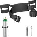 Zhichen star Propane Tank HolderPropane Tank MountSteel Fabrication Nitrogen Tank Holder with Screws and Safety Chain Supported 4"-12" Suitable for Conversion of Various Gas cylindersBlack