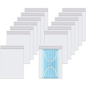 Clear Resealable Zipper Poly Bags - 300pcs, 5" x 7", Self-Lock Plastic Bags, Reclosable, 2 Mil A6 Cards Envelopes, Storage & Crafts, Candy Packaging (12 Sizes)