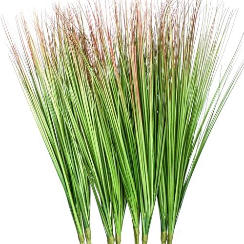 BohoSM 8 Bundles Artificial Plants Onion Grass 27" Wheat Grass Greenery Faux Fake Shrubs Plant