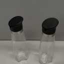 Premium Glass Olive Oil and Vinegar Dispenser Bottles Set, 2-Piece 16oz Kitchen Cooking Cruet with Auto-Open Lid, Non-Drip Pouring Spout, Oil Infuser Filter, Dishwasher Safe (Black)