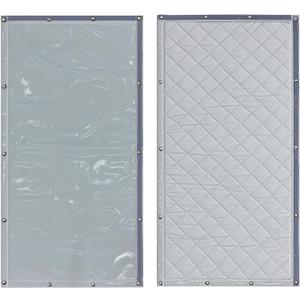 Outdoor Sound Barrier Fence 40" X 78", Soundproof Blanket,Sound Blanket,Acoustic Blanket,Noise Barriers for Air Conditioner,Construction Sites, Stadiums and Factories,Gray, 100*200cm