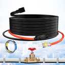 Heat Tape for Water Pipes Pipe Freeze Protect Heating Cable Constant Wattage Heating Cable Keeps Water Flowing at -40F with 3ft Lighted Plug 3 Feet