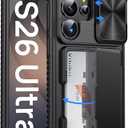 Vihibii for Samsung Galaxy S26 Ultra Case with Card Holder (4 Cards) RFID Blocking & Slide Camera Cover, Military Grade Drop Protection, Wallet Phone Case for Samsung Galaxy S26 Ultra 6.9" 2026, Black