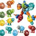 6 in 1 STEM Dinosaur Robots Transformed Toys Set,Toddler Toys for Kids Boys Ages 6 7 8 9 10+,Dinosaur Toys Christmas Birthday Gifts