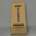 VIKINGS BLADE Double Edge Safety Razor for Men + 5 Swedish Steel Blades + Luxury Case. Long Handle. Smooth, Reusable, Eco-Friendly (The Vulcan) (Chromium Silver)