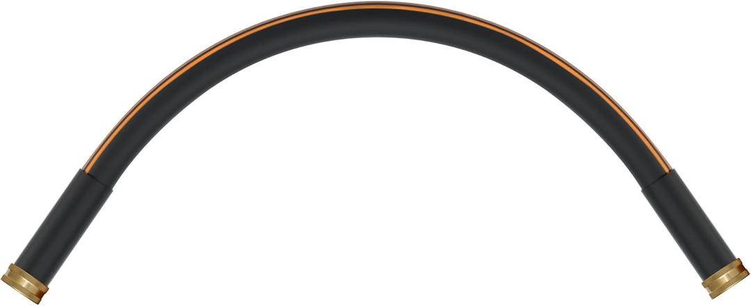 Atlantic Female to Female Heavy Duty Garden Hose 5/8 Inch x 2 ft Black Water Hose Short Connection Leader Hose 2 Foot