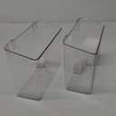 2 Pack Plastic Over Cabinet Door Organizer, Adhesive Mount Storage Organizer Container Makeup Organizer Hanging Basket Bins for Craft Room, Pantry, Office, Space Saving Holder for Kitchen Bags