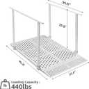 Wheelchair Ramp with Handrails for 5-12" Rise, Heavy Duty Handicap Ramp with Adjustable Flap, Portable Ramp for Home Steps, Stairs, Doorways, Curbs, Waterproof & Rust-Proof, 440 lbs Capacity