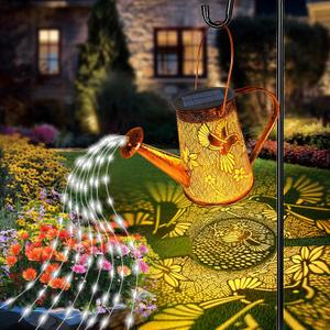 Solar Watering Can Lights, Hummingbird Gifts for Women Mom Grandma Birthday, Waterproof Outdoor Garden Decor Large Hanging Solar Lanterns Garden Lights for Patio Porch Yard Flowerbed Pathway (Cool White)