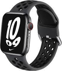 Sport Silicone Bands Compatible with Apple Watch Band 46mm 45mm 44mm 42mm 49mm 41mm 40mm 38mm, Breathable Soft Strap Replacement Wristband for iWatch Ultra 2 Series 10 9 8 7 SE 6 5 4 3 2 1 Men Women