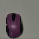 TECKNET Wireless Mouse, 2.4G Ergonomic Optical Mouse, Computer Mouse for Laptop, PC, Computer, Chromebook, Notebook, 6 Buttons, 24 Months Battery Life, 2600 DPI, 5 Adjustment Levels (Purple)