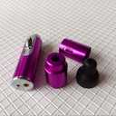 Torch Butane Lighters,Lighter Refillable Butane Fuel Soft Flame Adjustable Pen Torch Windproof Lighters, 2 Pack Purple(Gas Not Included)