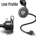 Outdoor Outlet Extender, Weatherproof Power Outlet, Receptacle Outlet,125 Volt NEMA 5-15R, RV Electrical Outlet with Integrated 20-Inch Extension Cord 12AWG, Outdoor Outlet Cover.