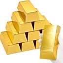 UnicoPak 10 Pack Gold Bar Party Favor Gift Boxes Treasure Hunt Chocolate Coins Candy Boxes Treat Boxes for Pirate Casino Golden Birthday Money Gifts Themed Party