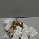 Gold Door Knobs Privacy Door Knob Satin Brass Door Knob Interior Brushed Gold Door Knobs for Bedroom and Bathroom,Zinc Alloy 4 Pack