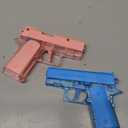 Cool Small Manual Water Guns 2 Pack - Super Squirt Water Pistol Toys for Kids&Aldult, Summer Outdoor Beach Pool Play, No Battery Needed, Aldult Boys Girls Gifts (Pink-MSG-HYTY)