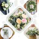 30 Pcs Artificial Eucalyptus Stems, Fake Silver Dollar Eucalyptus Leaves Stems, Faux Greenery Stems for DIY Bouquets, Wedding Centerpieces, Home Decor, and Vase Arrangements (30)