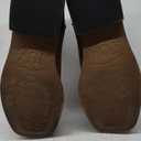 IUV Cowboy Boots For Women Square Toe Wide Western Boots Mid Calf Cowgirl Boots Pull On Fashion Embroidered Cowboy Boots 8.5