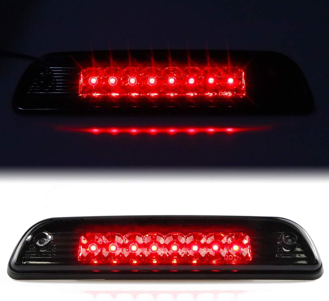 Tresound for 1995-2015 Toyota Tacoma 3rd Third Brake Light High Mount Stop Light, 2016-2023 Fit for Extended Cab Pickup Model Only (Chrome + Smoke Lens)