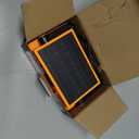 120W Solar Rechargeable Work Light, 144 LED 10000LM Led Work Light with 4 Modes, Portable Flood Light with Stand, IP66 Waterproof Outdoor Working Light for Emergency Mechanic Camping Repair (Yellow)