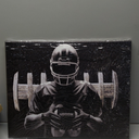 TAOMI Rugby American Football Player Sport Fan Boys Bedroom Canvas Gym Wall Art Gym Game Room Black Modern Artwork Home Living Room Decor Prints Frame 16x20inch