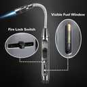 2 Pack Candle Lighter Electric Arc Long Flex Neck Utility Butane Torch Lighters Rechargeable USB Refillable Gas Jet Flame Windproof Lighter for Camping BBQ Grill Gas Stove