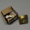 Mega Handles - ROBELL Entry Deadbolt Lock - Heavy Duty Square Locking Deadbolt for Left or Right-Handed Doors - Interior/Exterior - Satin Brass