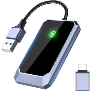 Wireless Carplay Adapter, Converts Wired to Wireless carplay Adapter for iPhone, Wireless Control Plug & Play Carplay for Cars from 2017 & for Apple iPhone iOS 10+