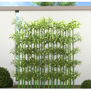 5ft Fake Bamboo Plant 10 Pack, Artificial Privacy Plants Indoor Outdoor Faux Bamboo Plant Privacy Trees with Silk Leaves for Garden Fence Courtyard Entrance (5ft / 150cm)