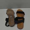 Veittes Women's Flat Slide Sandals-Adjustable Double Elastic Bands,Crossover Straps,Fashion Casual Summer Flat Sandals Size 12