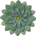 Everydecor Succulent Metal Flowers Wall Decor – Green, Hand Painted, 3D Flower Art Decoration for Living Room, Bedroom, Kitchen, Bathroom - Floral Decor for Indoor & Outdoor Use