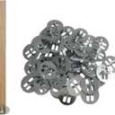150Pcs Wood Wick Clip Holder Base for Candle Making - Universal Wooden Clips and Metal Holders (Wicks Not Included)