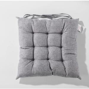 Tufted Chair Cushions for Dining Chairs Set 2 17x17 18x21 Gray