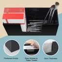 Paper Towel Holder Countertop, Acrylic Bathroom Paper Towel Holder, Black Napkin Holder for Kitchen, Countertop Multifold Z-fold C-fold,Trifold Paper Hand Towel Dispenser for Bathroom Toilet (2)