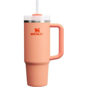 STANLEY Quencher H2.0 Tumbler with Handle and Straw 30 oz | Flowstate 3-Position Lid | Cup Holder Compatible for Travel | Insulated Stainless Steel Cup | BPA-Free | Nectarine