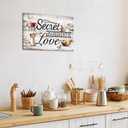 Derkymo Kitchen Picture Wall Art Home Decor The Secret Ingredient is Love Canvas Art 16"x24"