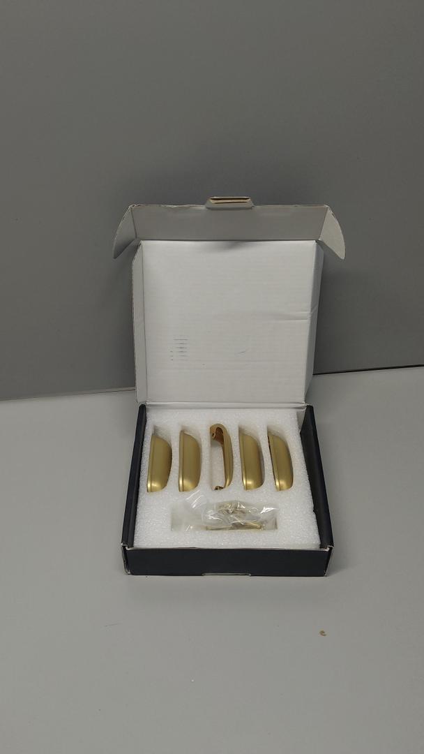 SALISENG-Brushed Matt Gold Kitchen Cabinet Drawer Cup Pulls 5 Pack, 2-1/2 inch Small Solid Brass Cup Knobs for Cupboard Wardrobe, Classic Dresser Vanity Door Handles, Furniture Hardware