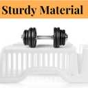 Noamus 2-Piece Plastic Dish Drying Rack, Heavy Duty Sink Set Dish Rack, White Large Drainer with Attached Drainboard Utensil Cup Holders for Home Kitchen Counter Top Organizers